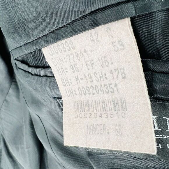 Ralph Lauren Black Pinstripe Blazer Size 42R Wool Blend Bernini Beverly Hills - Picture 6 of 7